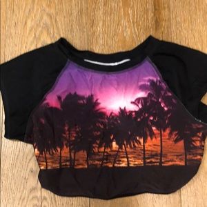 Roxy Midnight swim cropped rash guard * size L